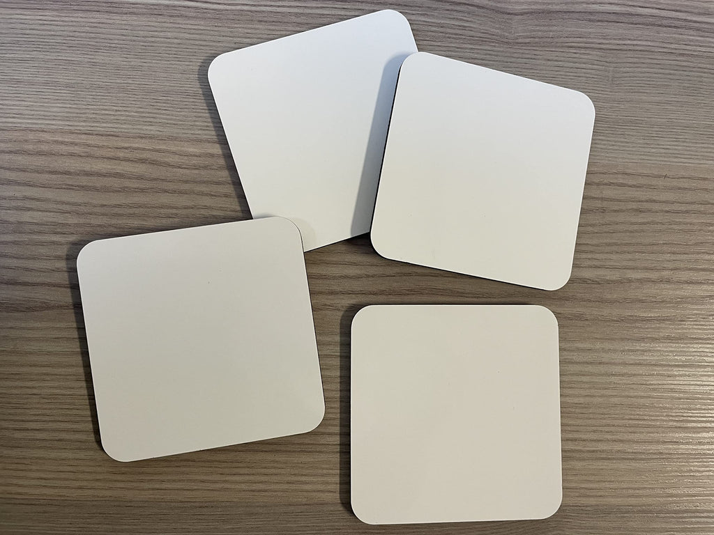 Jolof Store Sublimation Coasters – 9cm Square MDF Cork Backed (50 Pack)