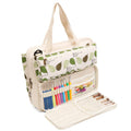 Lavievert Yarn Storage Bag | Canvas Knitting Tote for Crochet & Needles