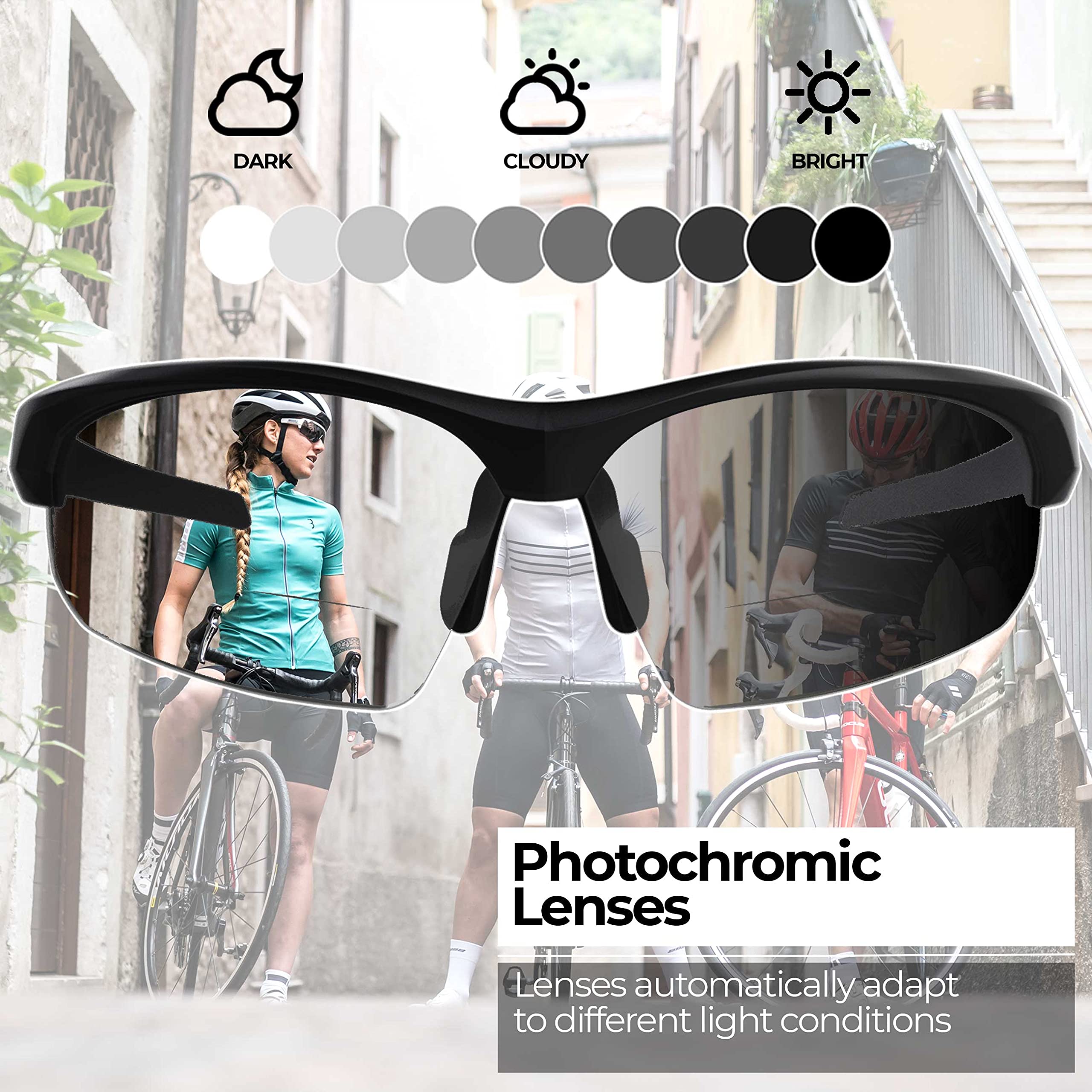 BBB Cycling Impress Reader Bifocal Photochromic Sunglasses - Matt Black