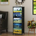 Welfuturer Van Gogh 5-Drawer Fabric Dresser | Narrow Tall Storage Unit