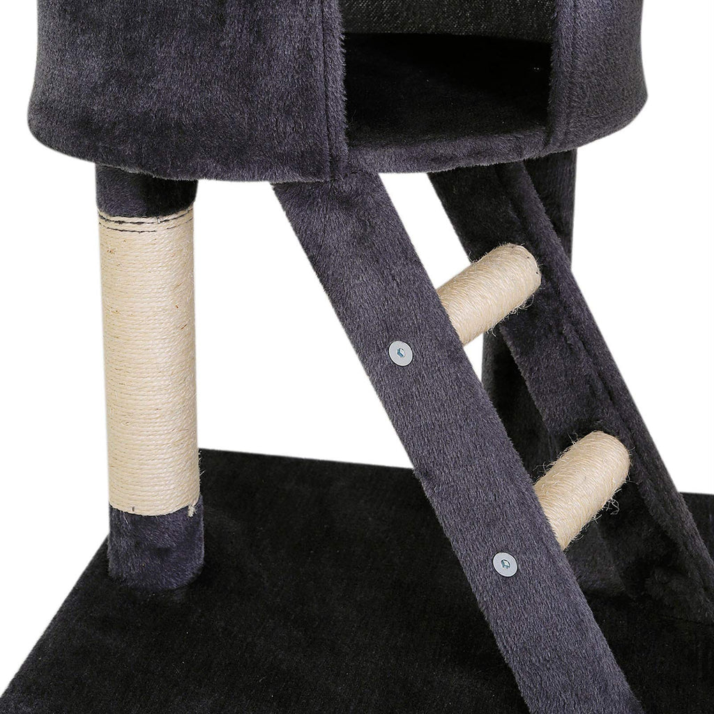lionto dibea Floor-to-Ceiling Cat Tree Scratching Post, 240-260cm, Grey