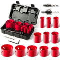 HYCHIKA 17-Piece Bi-Metal Hole Saw Set (19mm-68mm) for Wood and Metal