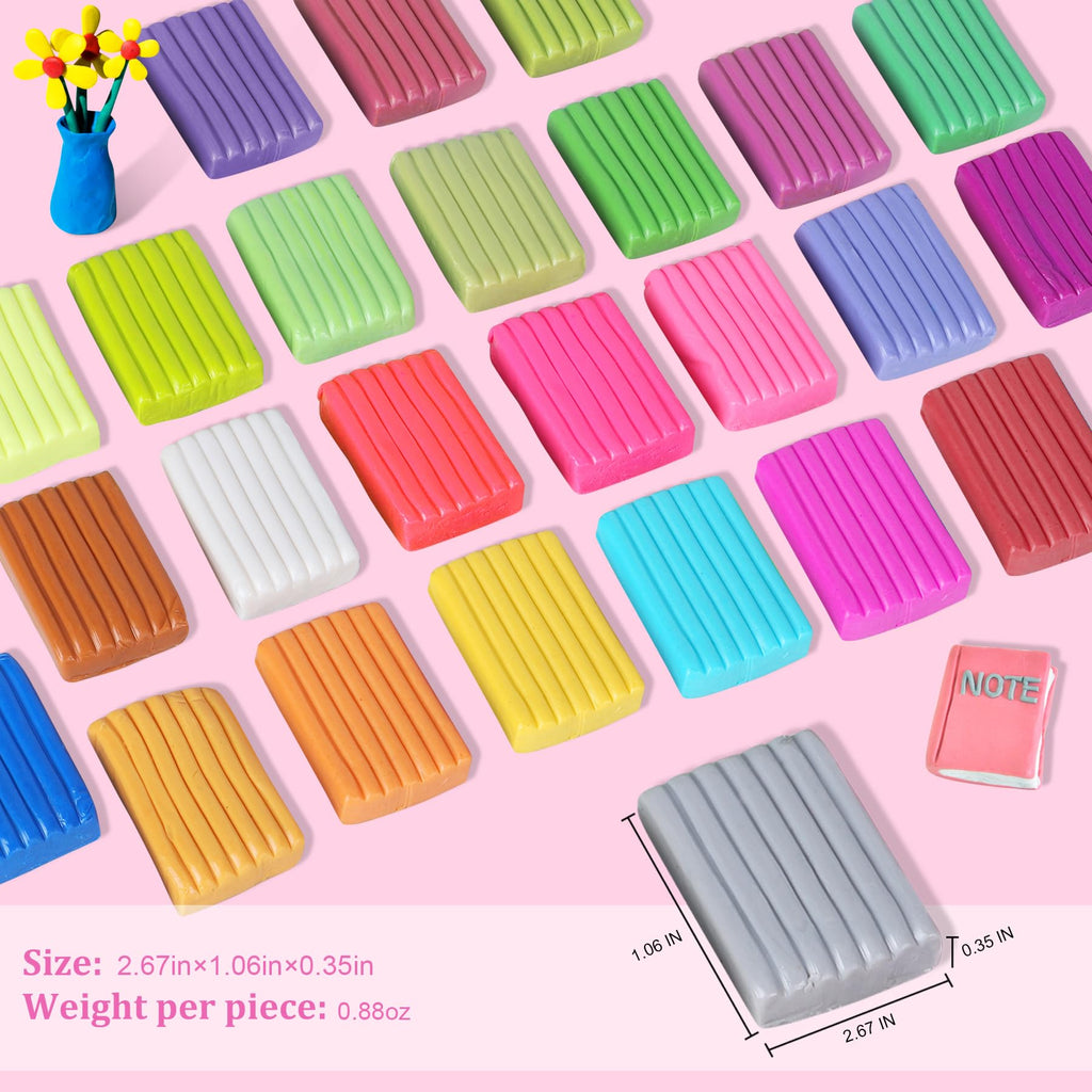 72-Color Polymer Clay Kit | Oven Bake Modeling Clay with Tools