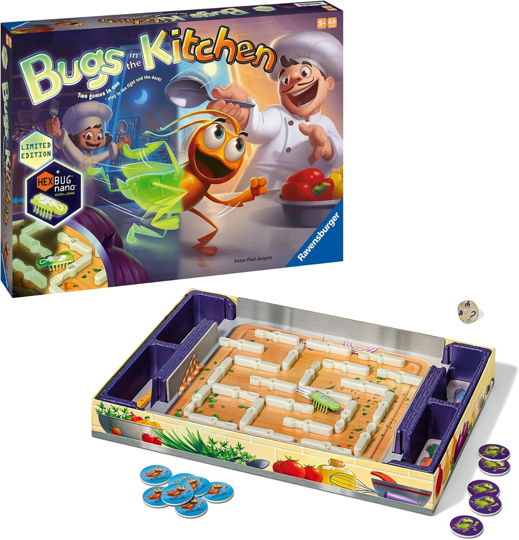Ravensburger Bugs in the Kitchen Glow in the Dark Hexbug Board Game