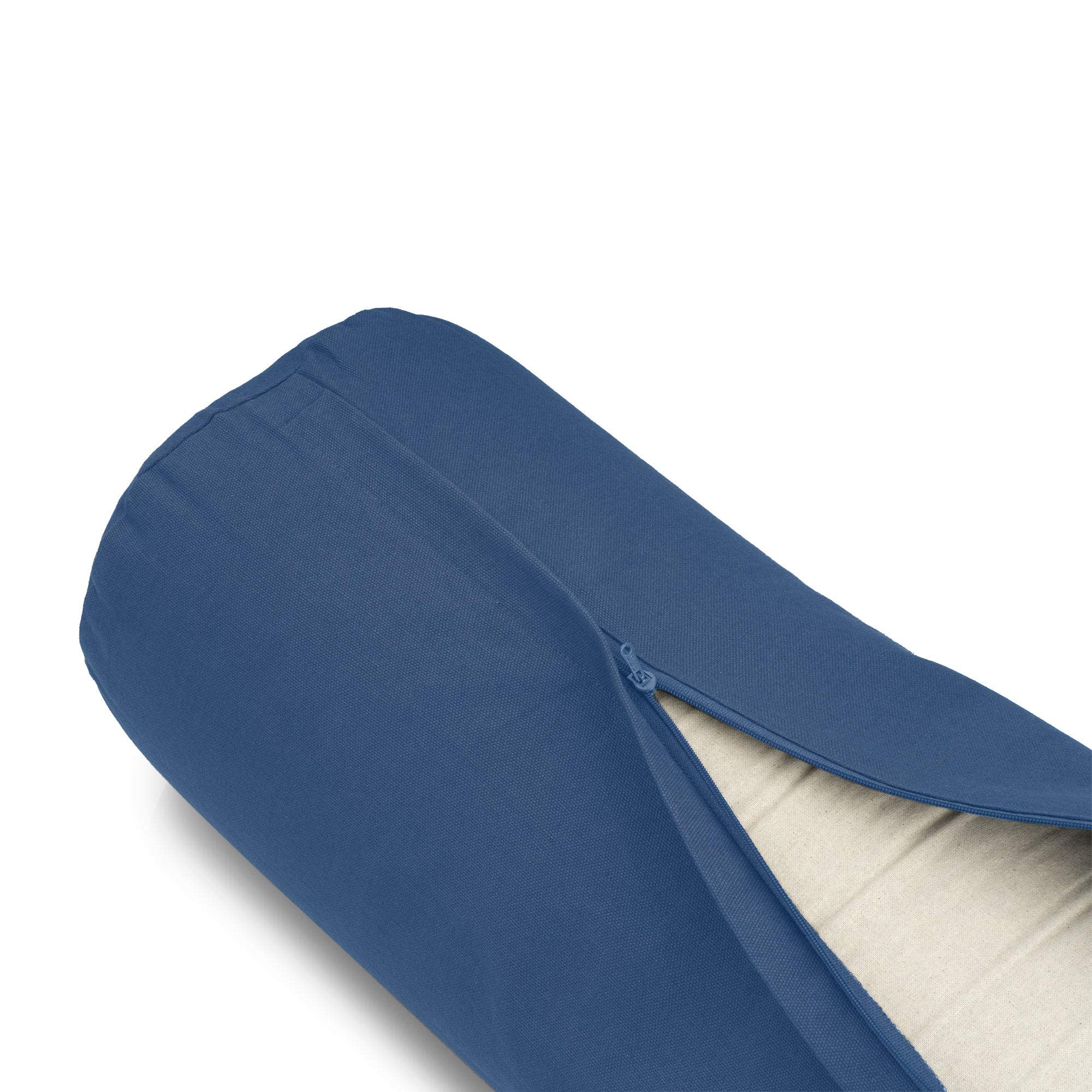 Basaho Yoga Bolster | Organic Cotton & Buckwheat Hulls | Dusty Blue