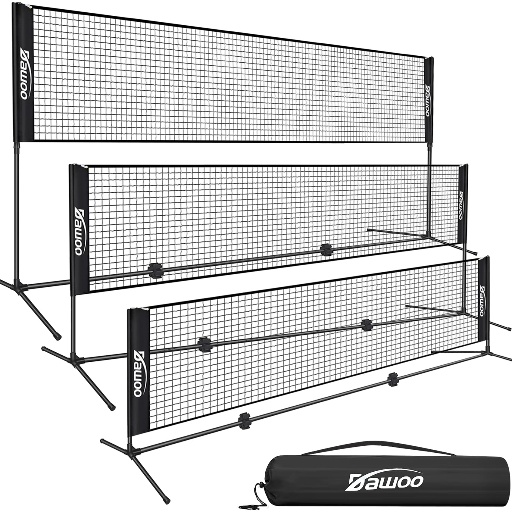 DAWOO 3M Portable Sports Net | Adjustable Tennis & Badminton Set