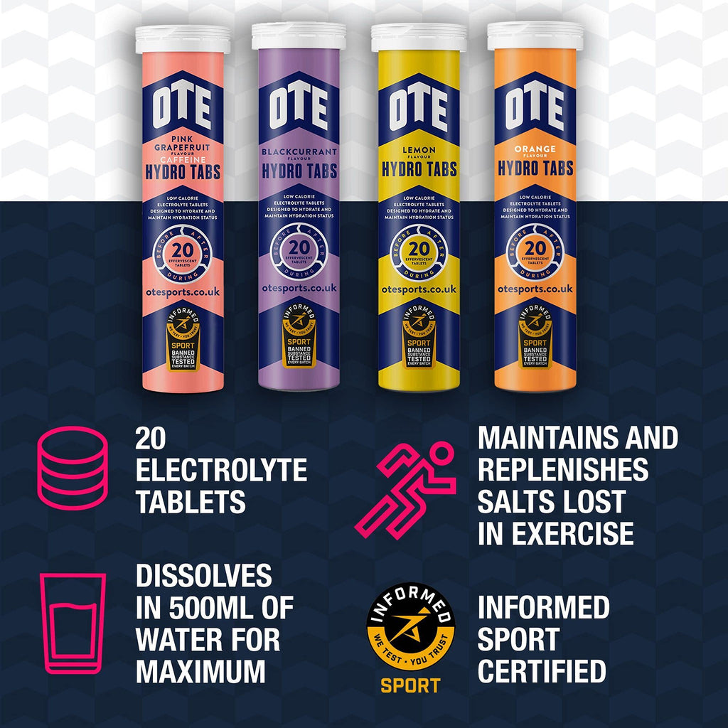 OTE Sports Electrolyte Hydration Tablets - Orange - 6 Pack (120 Tabs)