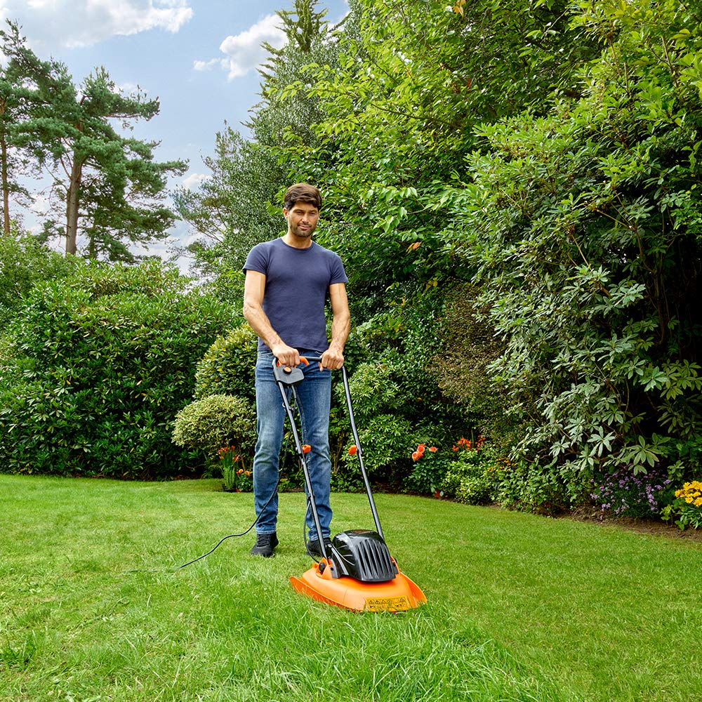 BLACK+DECKER 1200W Electric Hover Mower – 30cm Corded Lawn Mower BEMWH551-GB
