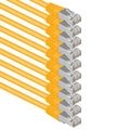 1aTTack.de Cat.6 Ethernet Patch Cable – 1m Yellow Copper S-FTP (10 Pack)