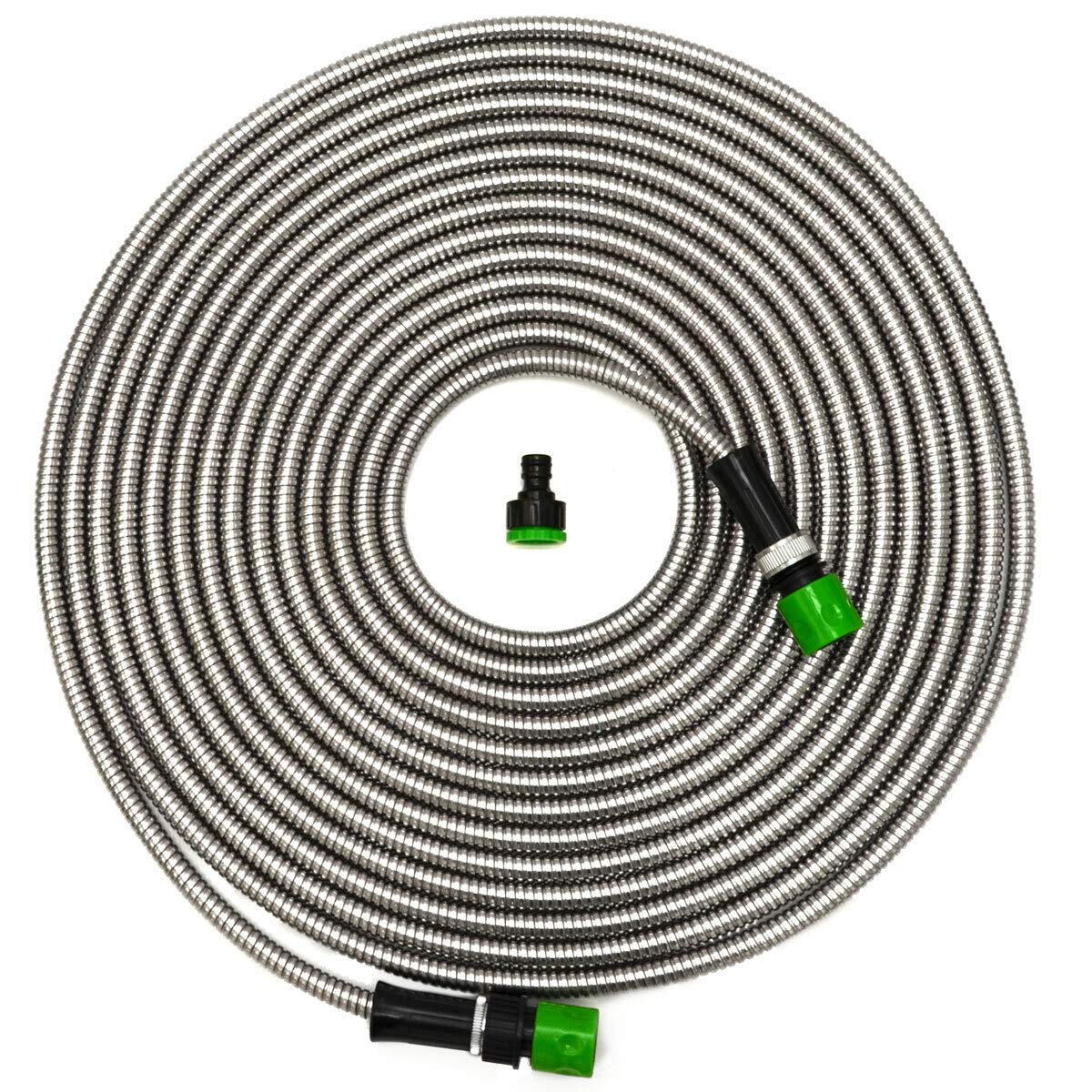 Eyepower 15m Stainless Steel Garden Hose | 50ft Kink-Free Flexible Pipe