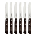 Tramontina 6-Piece Tomato and Table Knife Set | Serrated Wood Handles