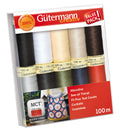 Gütermann Sew-all Thread Set | 10 Spools Basic Colors | 100m Polyester