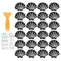 Jolof Store 24Pcs Non-Slip Bathtub Stickers | Shell Shape PEVA Decals, Black