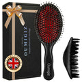 OUMIGIZ Boar Bristle Hair Brush – Handmade Beech Wood Detangling Set