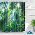 Jolof Store Tropical Banana Leaf Shower Curtain | Waterproof Green Jungle