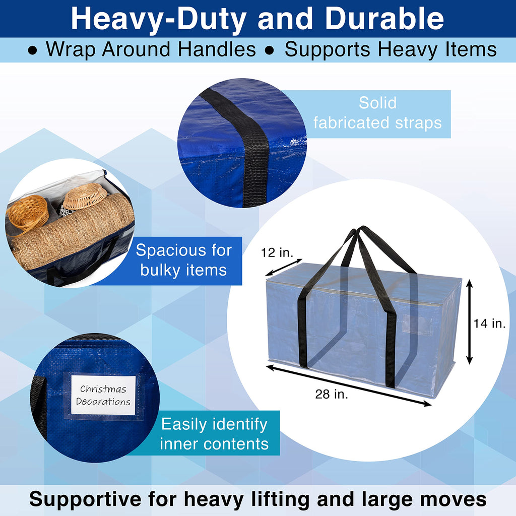 ClearSpace Heavy Duty Moving Bags with Backpack Straps, 86L - 8 Pack