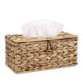 BSTKEY Water Hyacinth Woven Tissue Box – Rectangular Handmade Napkin Holder