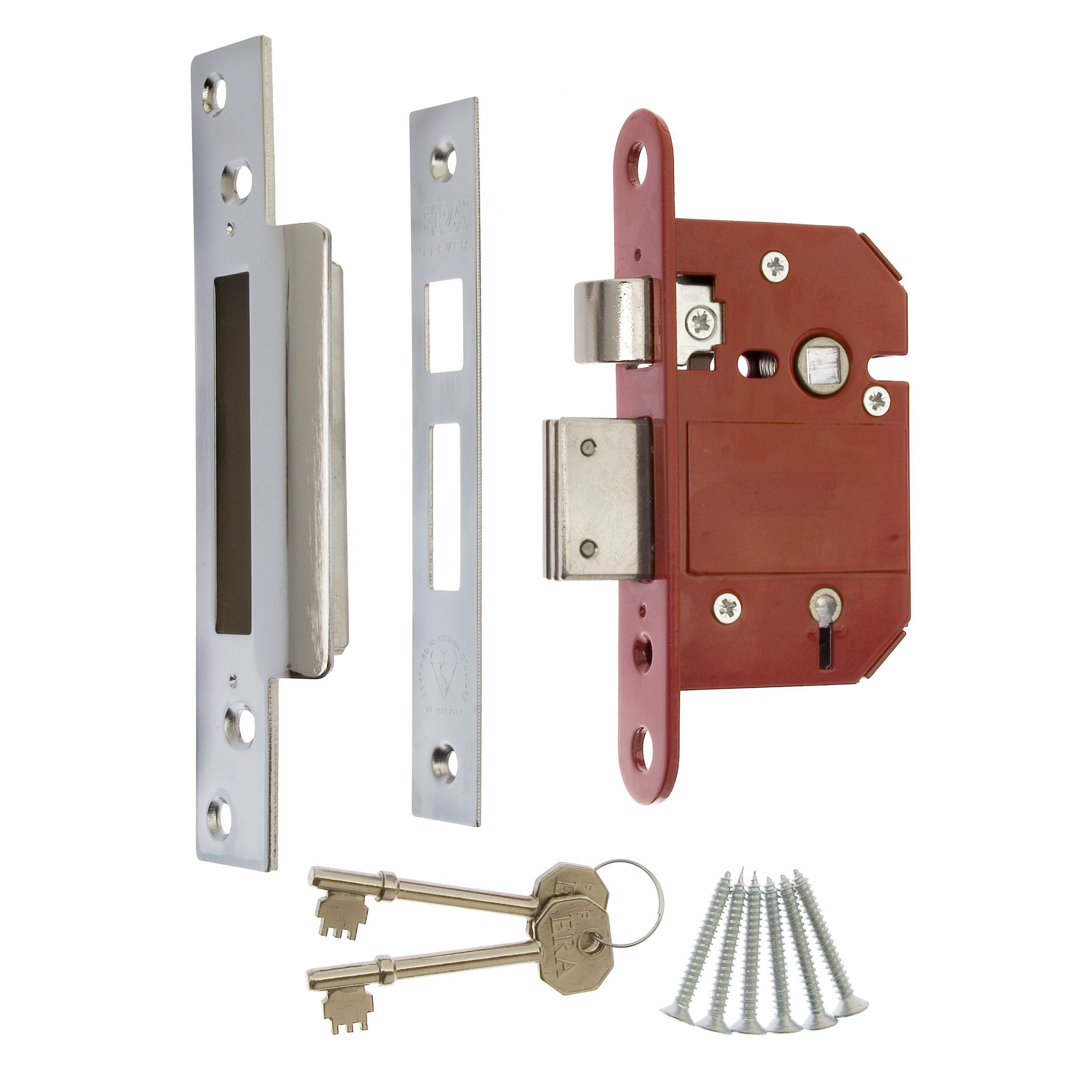 ERA Fortress 5 Lever Mortice Sashlock BS 3621 - 64mm Chrome Effect