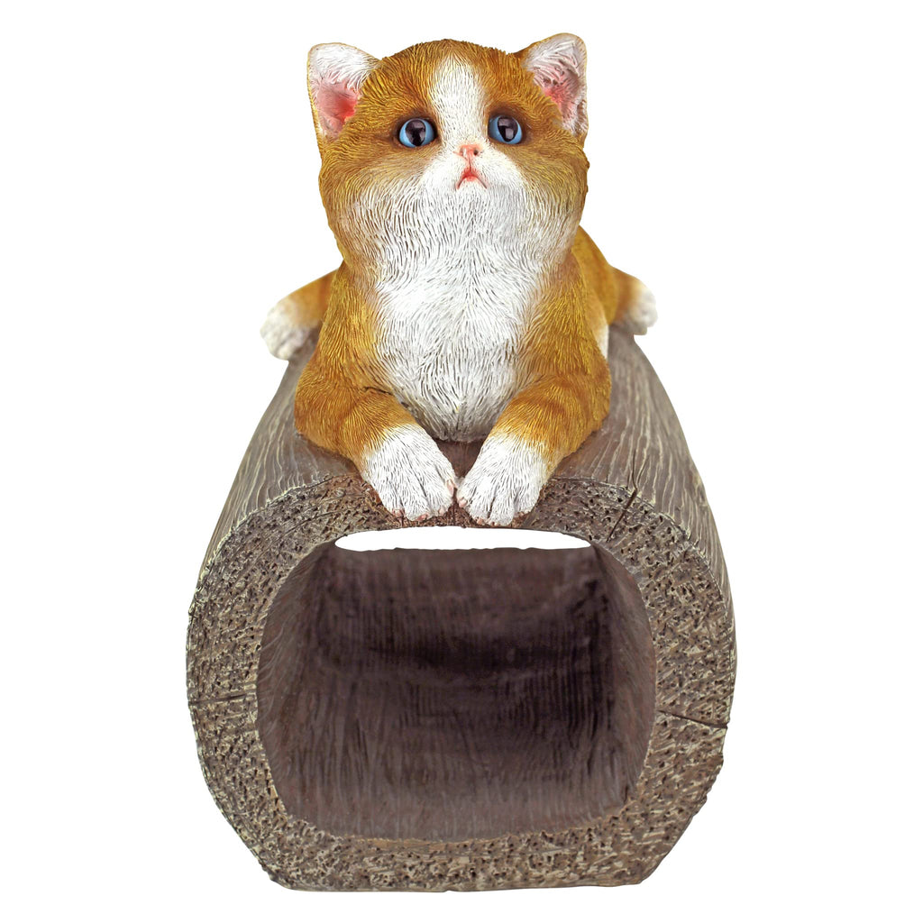 Design Toscano Kitty Cat Gutter Guardian Downspout Statue – Resin Garden Art