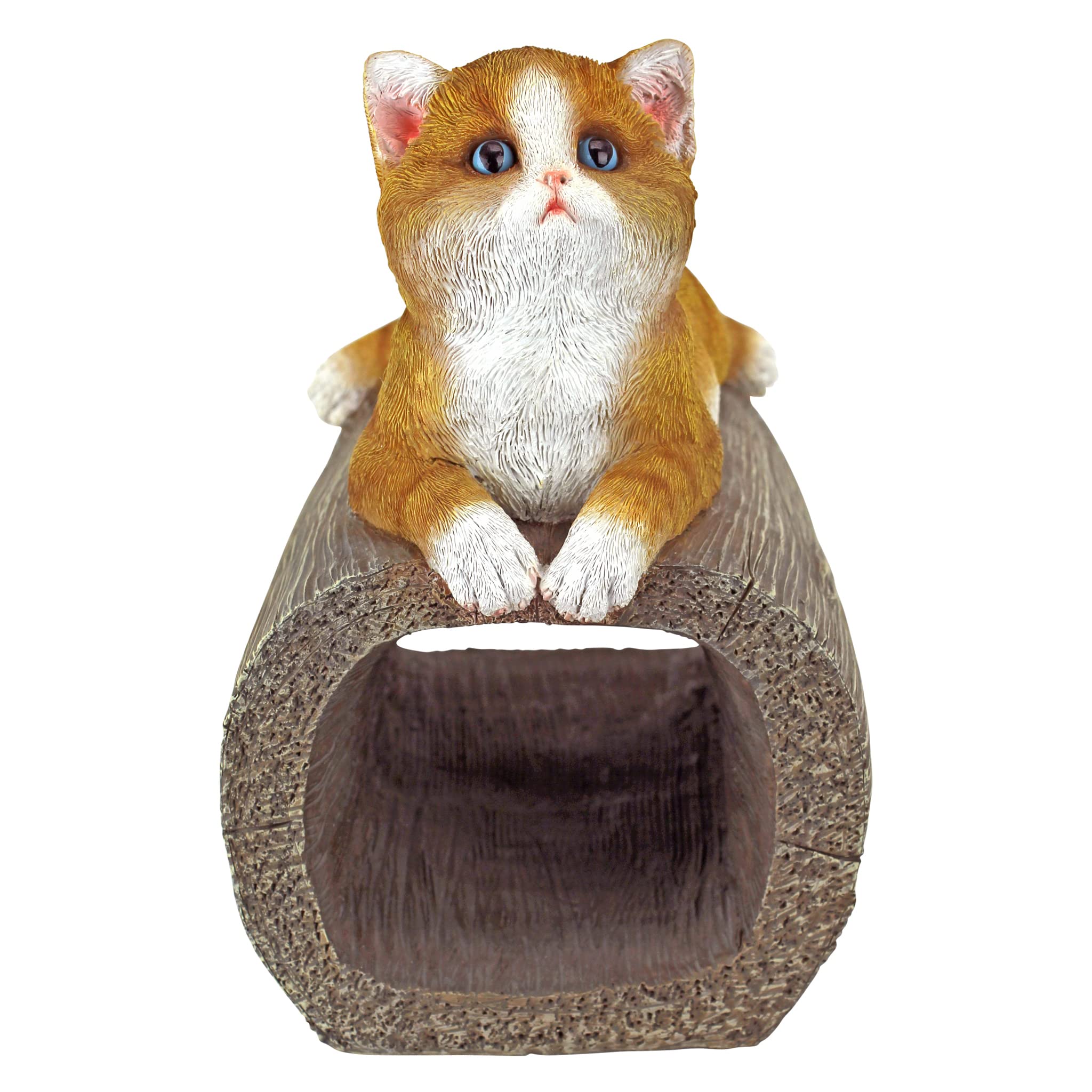 Design Toscano Kitty Cat Gutter Guardian Downspout Statue – Resin Garden Art
