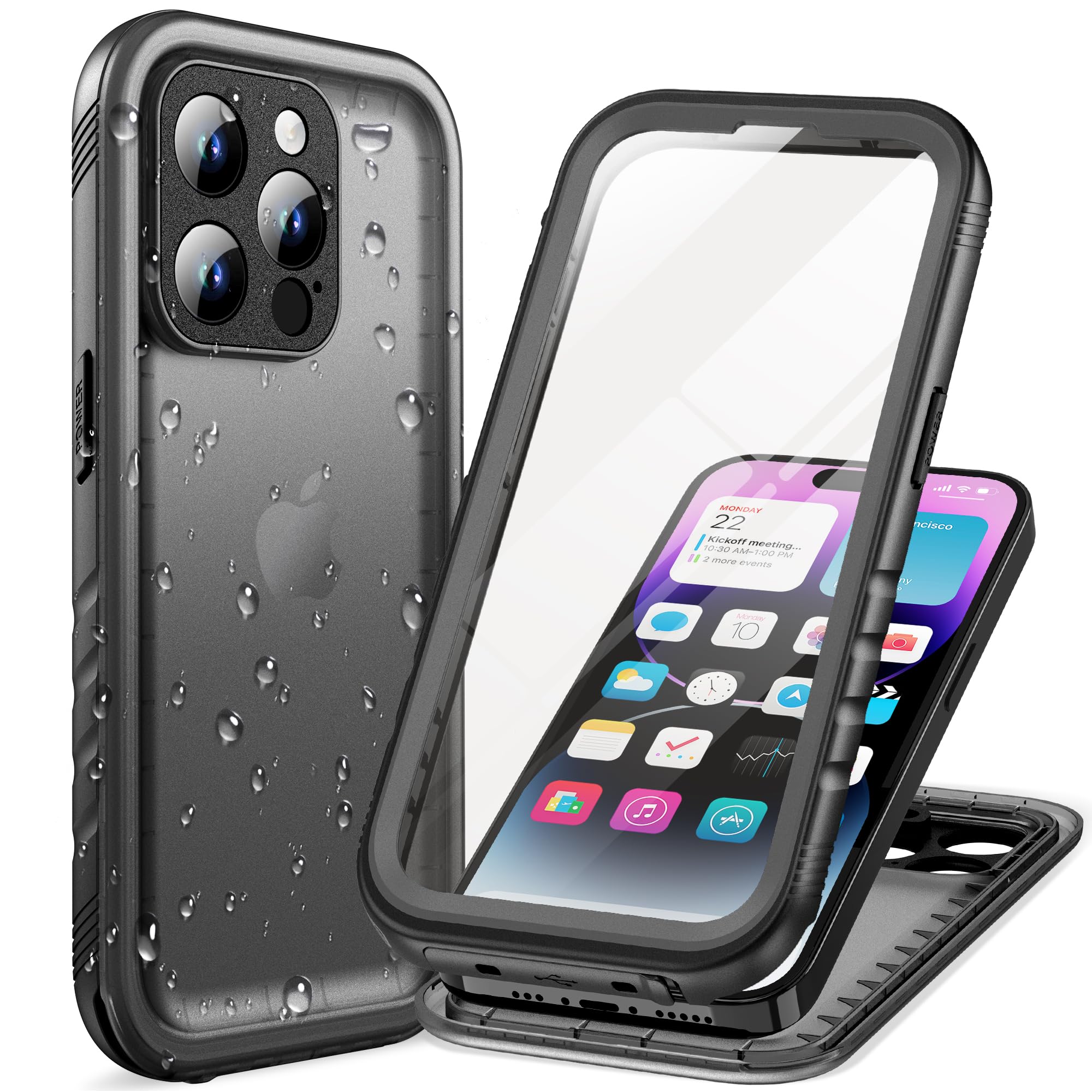 Cozycase iPhone 14 Pro Max Case - IP68 Waterproof & Heavy Duty Shockproof