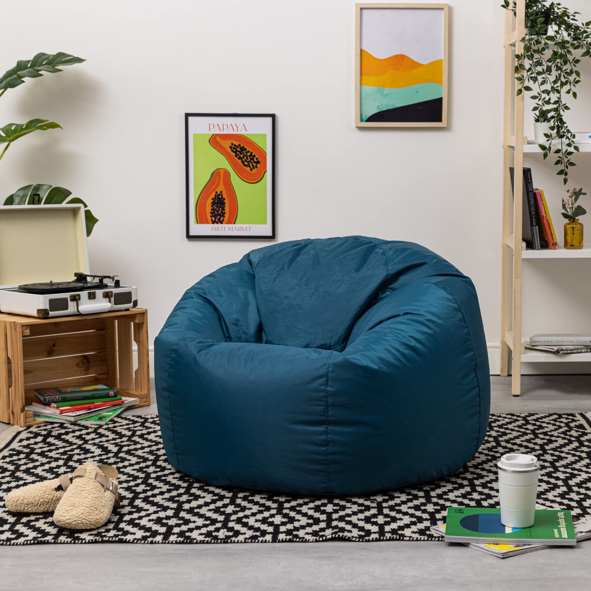 Bean Bag Bazaar Outdoor Bean Bag Chair | Water Resistant - Teal Green