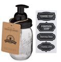 Jarmazing Black Mason Jar Foaming Soap Dispenser | 16oz Ball Jar