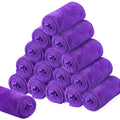 Tatuo Microfibre Hair Towels – 16 Pack Quick Dry Absorbent Cloths, Purple