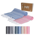 MEBY XXL Sauna Towels Set of 2 | 100% Cotton Turkish Hammam Towels
