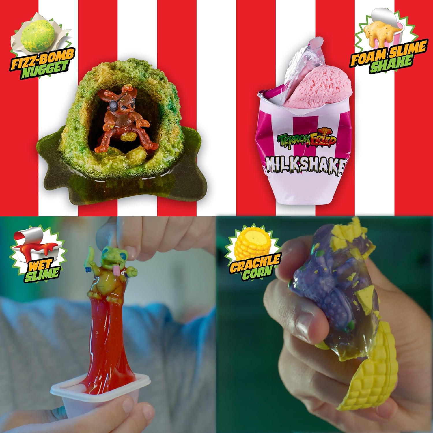 Terror Fried Nasty Nibbles Gross Collectibles with Slime & Figures
