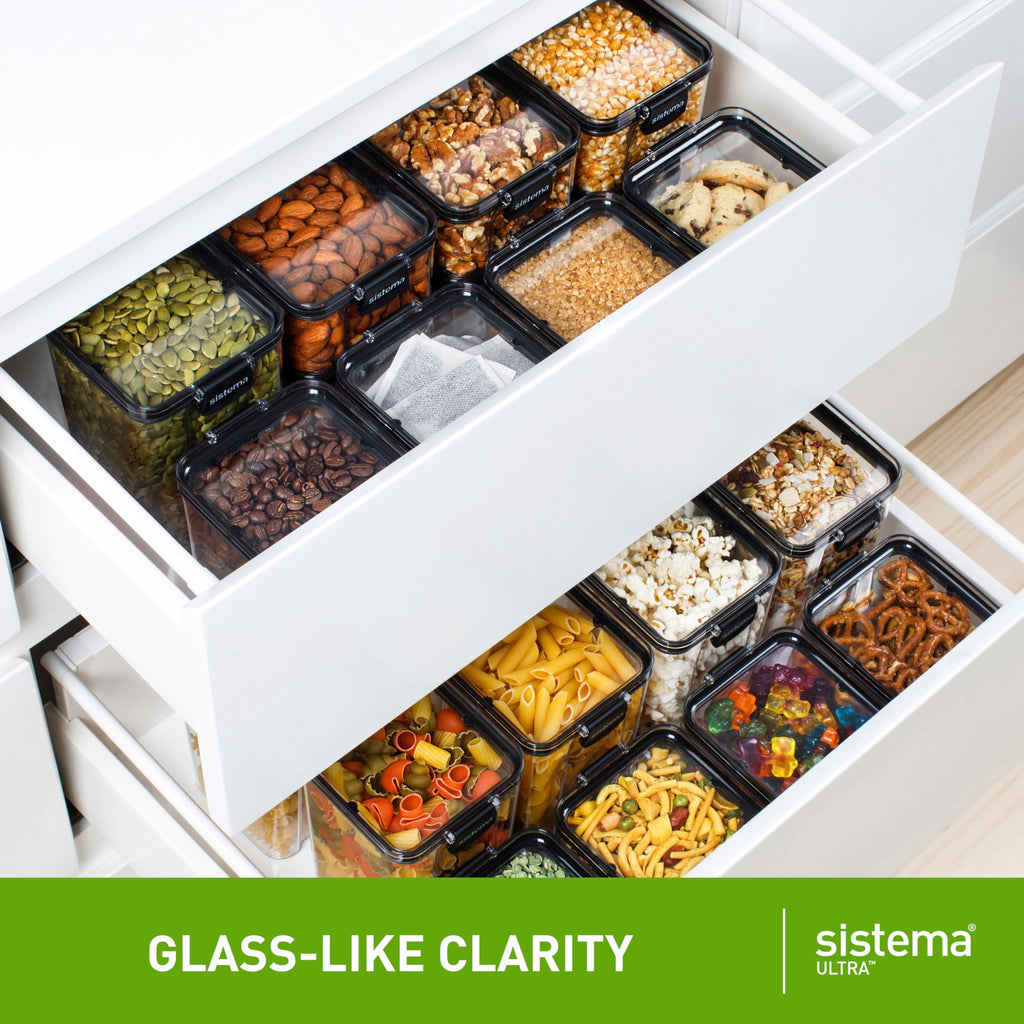 Sistema Ultra Square Airtight Food Storage Containers - 5 Piece Set