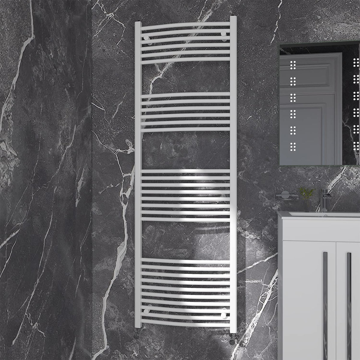 NRG Gloss White Curved Central Heating Towel Rail Radiator 1800×600mm - image 1