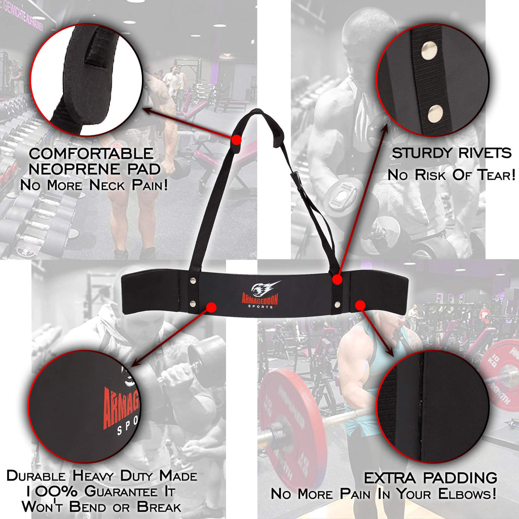 Armageddon Sports Arm Blaster with Lifting Straps - Bicep Isolator