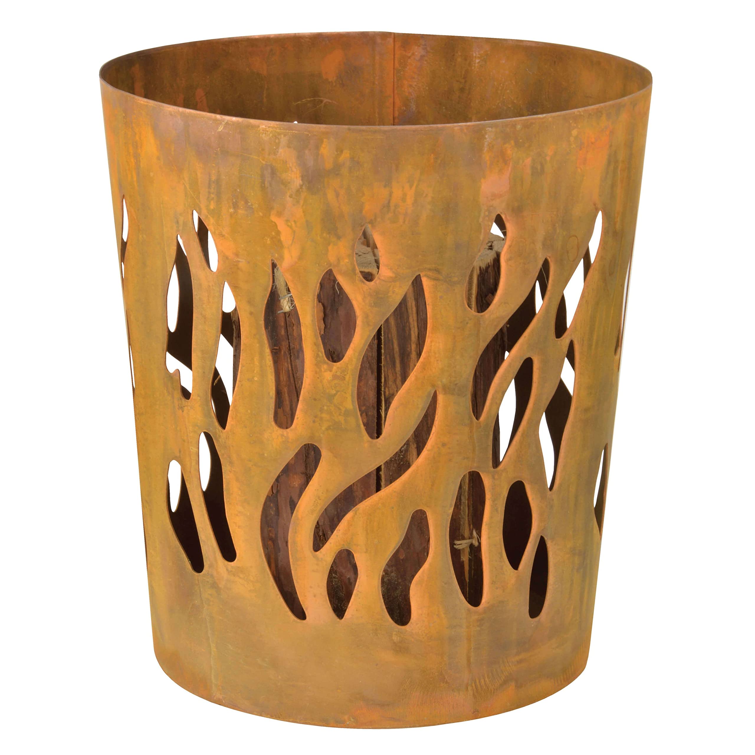 Esschert's Design FF216 Metal Fire Log Burner – Rust Finish Brazier