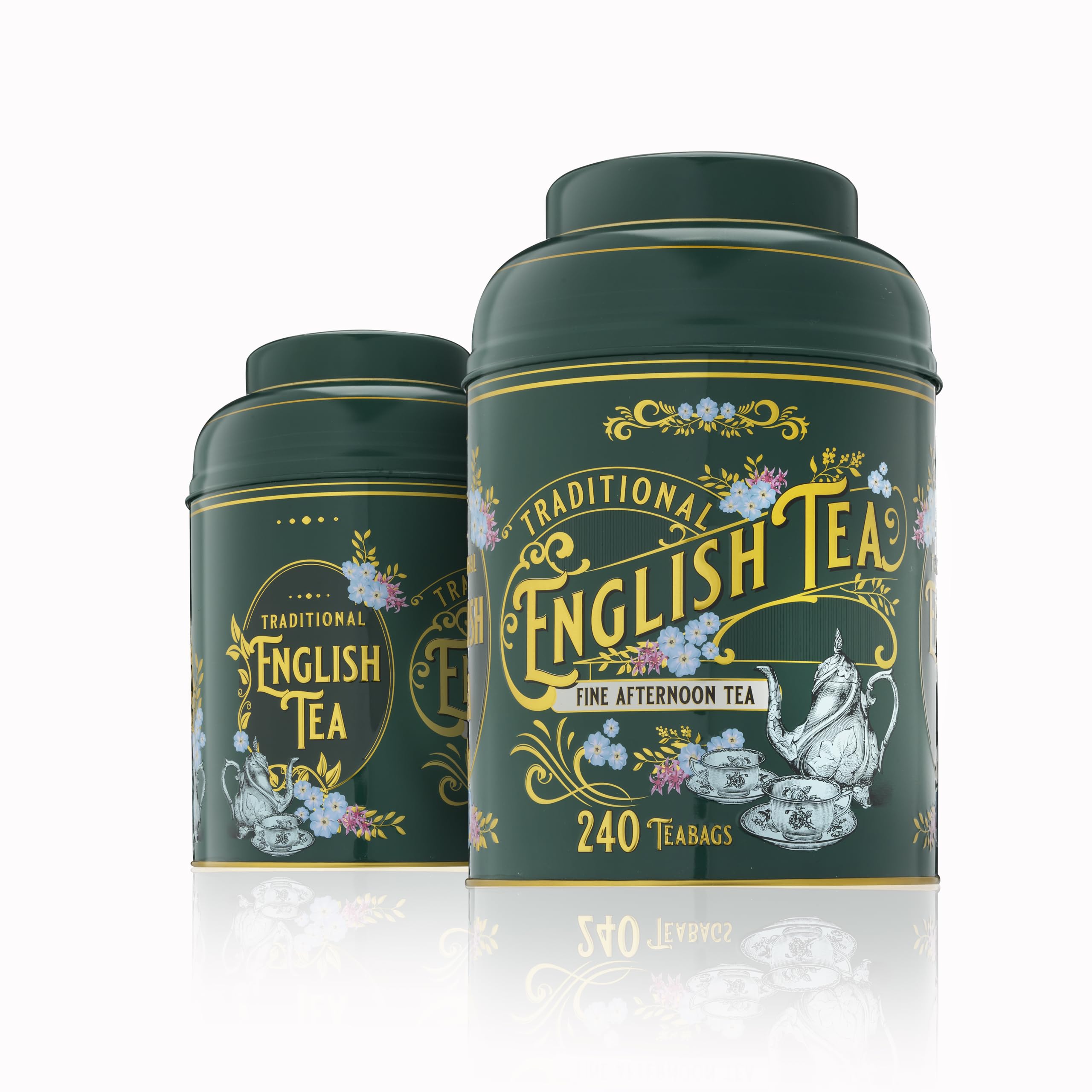 New English Teas Vintage Victorian Tea Tin | 240 English Afternoon Teabags