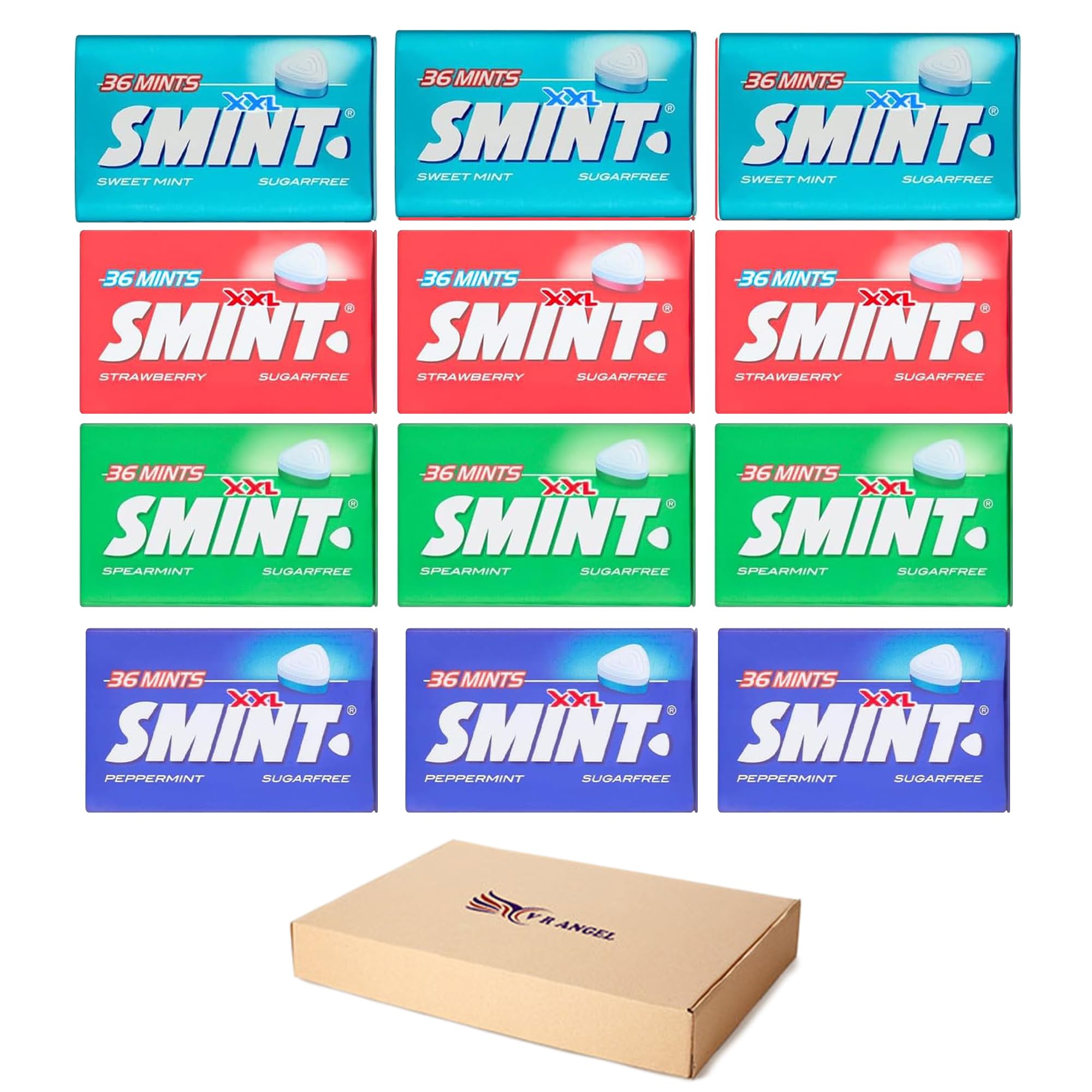 Smint XXL Sugar-Free Mints - 12 Pack Assorted 25g Tins |
