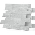 DEWOO Grey Stone Look Peel and Stick Wall Tiles - 20-Sheet Backsplash