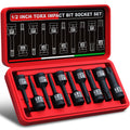 KIRXST 1/2 Inch Impact Torx Bit Socket Set | T25-T80 Star Bits, 10pc