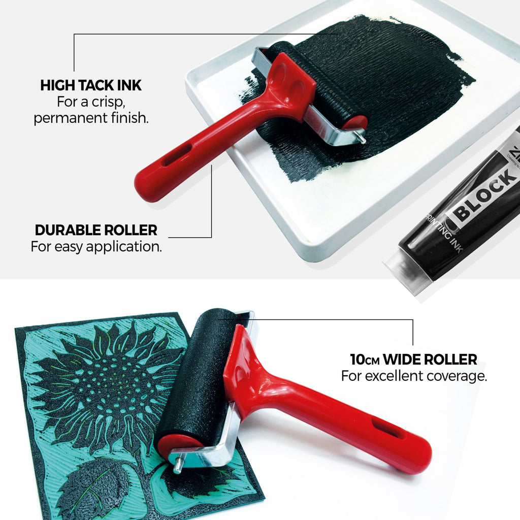 Zieler Lino Cutting & Printing Set - 30-Piece Block Printing Starter Kit
