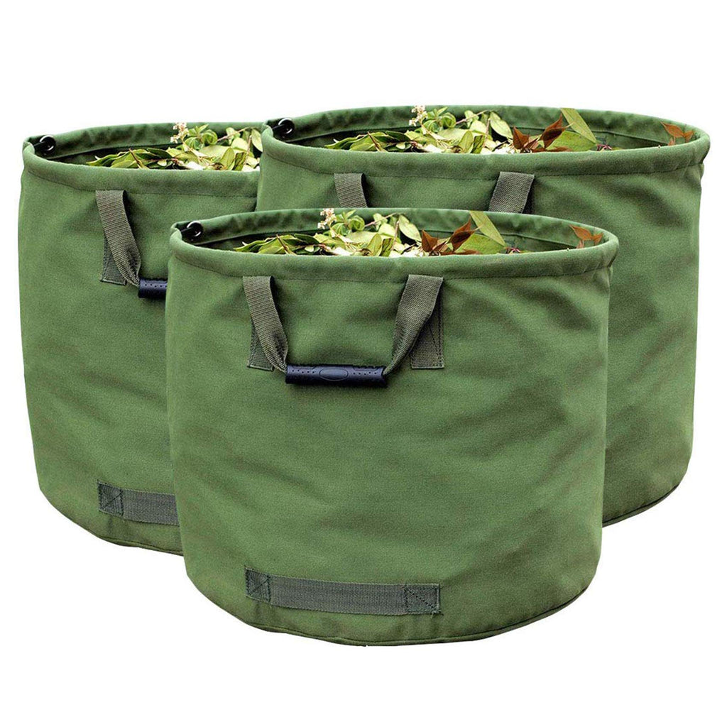 Jolof Store 3-Pack 125L Heavy Duty Canvas Garden Waste & Leaf Bags