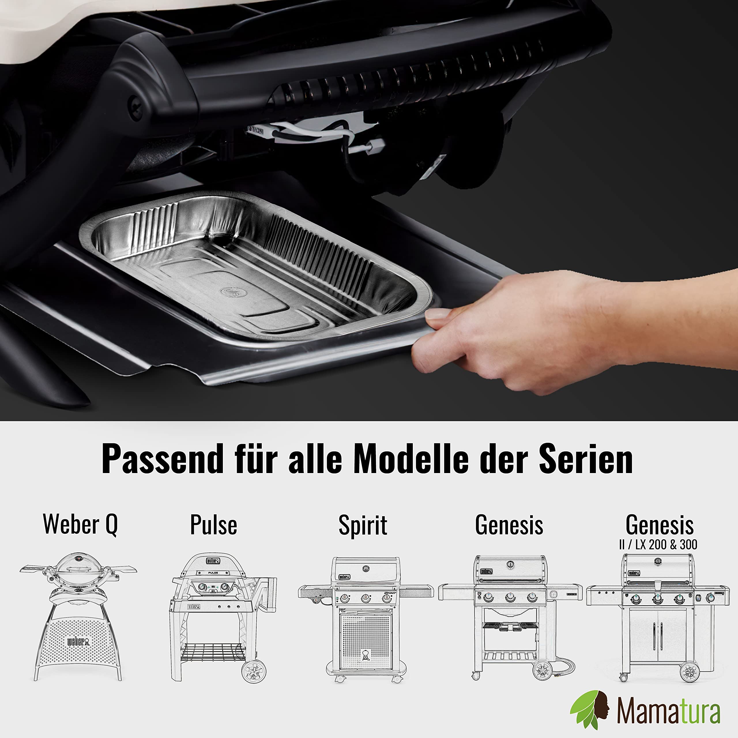 Aluminium Drip Pan for Weber Q, Genesis & Spirit Grills