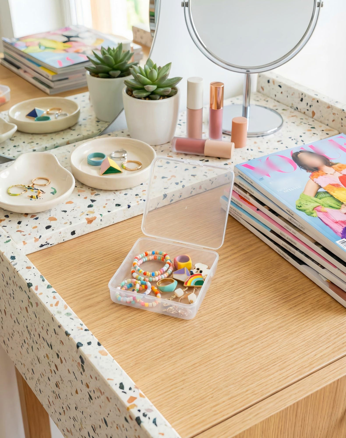 LJY 24 Pack Plastic Storage Boxes with Lids 12.5 x 12.5 x 3.5 cm, Clear - image 5