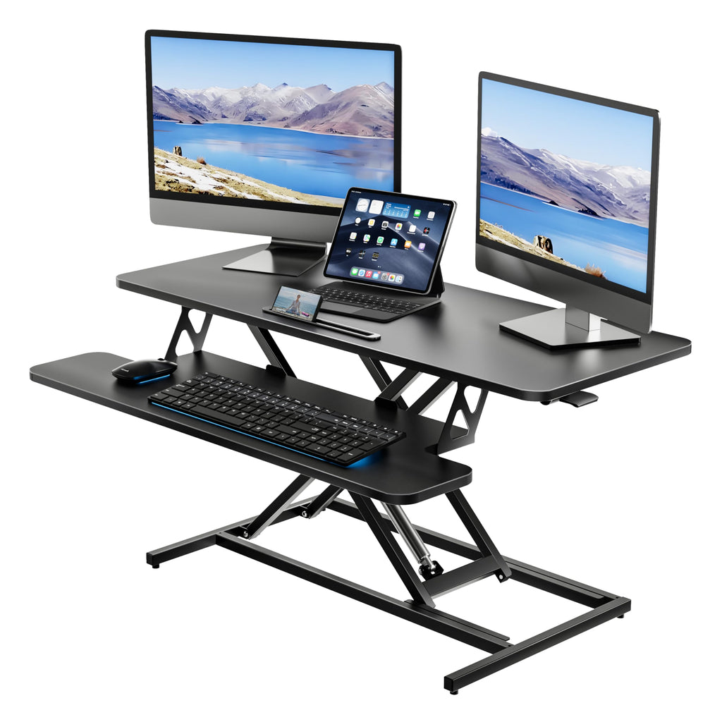 ERGOMAKER Height Adjustable Standing Desk Converter 101cm40 Inch, Black - image 1