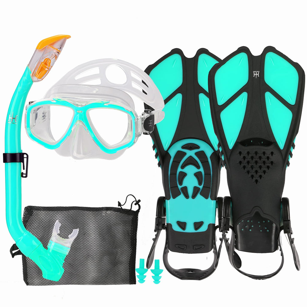 Jolof Store Kids Snorkeling Set | Dry Snorkel, Mask & Adjustable Fins