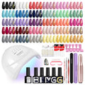 Phoenixy 51Pcs Gel Nail Polish Kit with 48W UV Lamp and Electric Drill