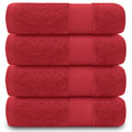 Gaveno Cavailia Egyptian Cotton Hand Towels - 700 GSM Wine, 4 Pack