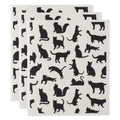 DII Swedish Dishcloths – 3 Pack Reusable Biodegradable Cotton Cat Design