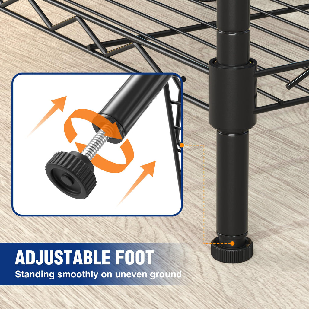 WORKPRO 5-Tier Metal Shelving Unit | Adjustable 250kg Storage Shelf