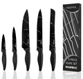 Nuovva 5-Piece Kitchen Knife Set | Stainless Steel Chef & Santoku Knives