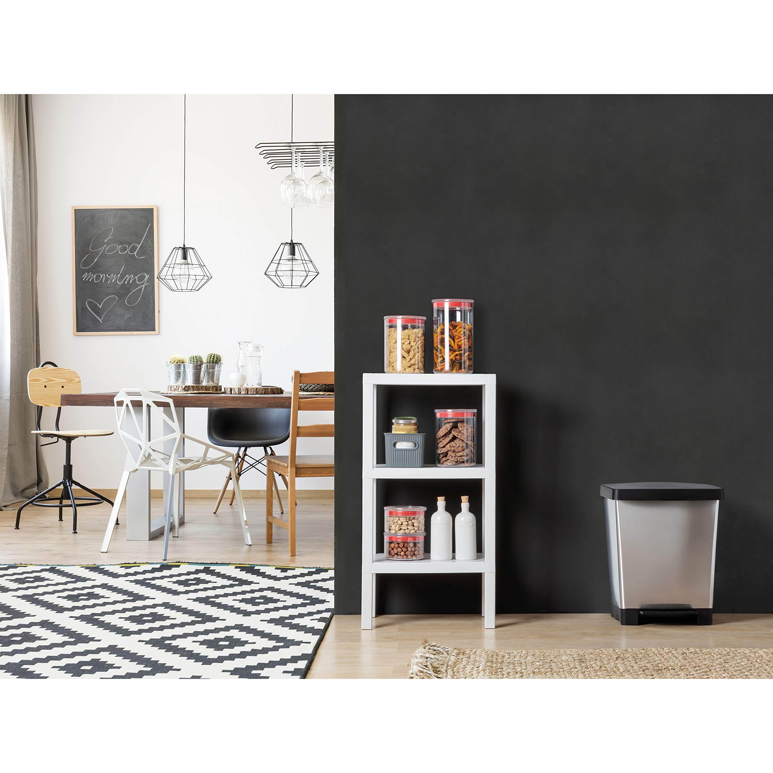 Tatay Lombok 3-Tier Storage Shelf | Wood Effect Polypropylene - White